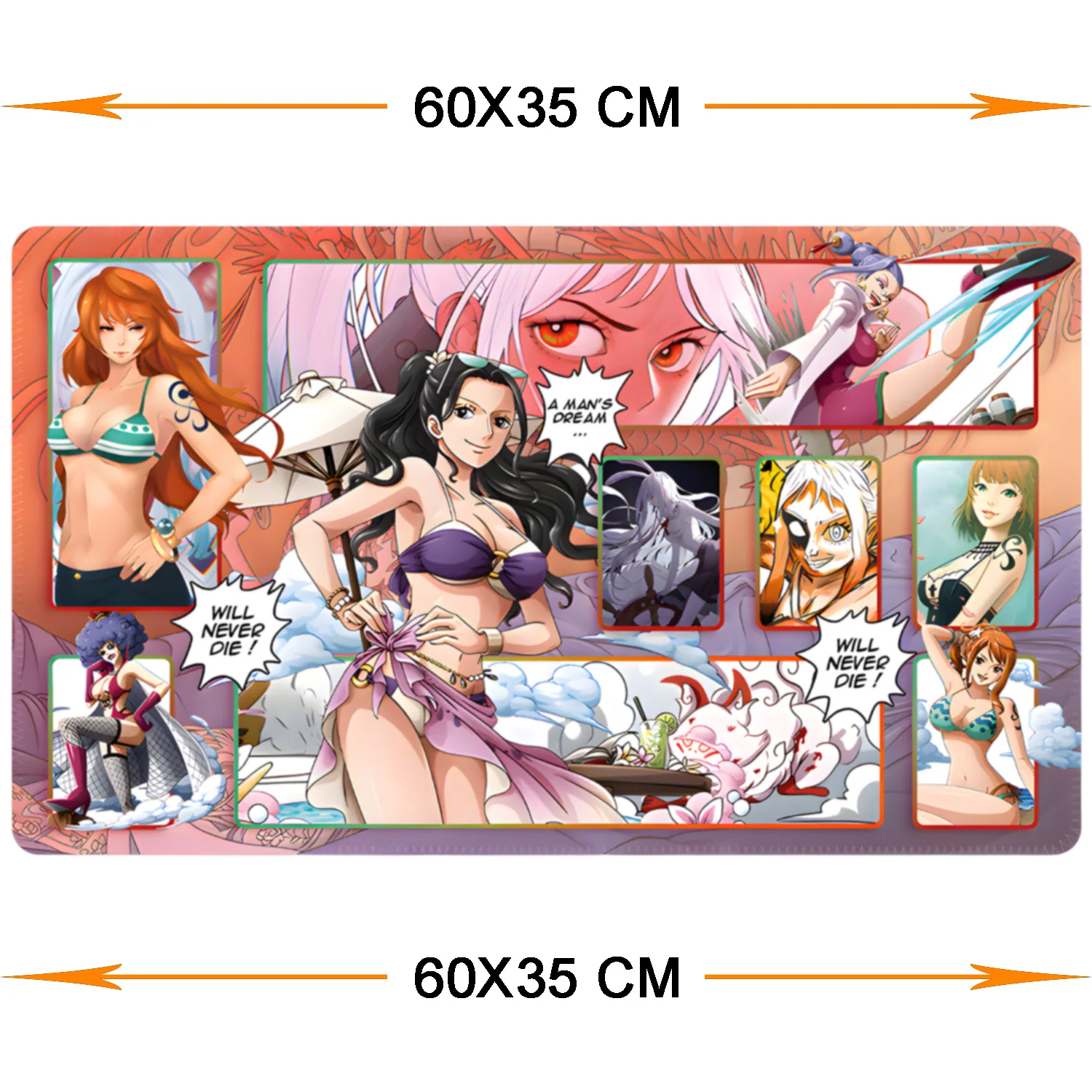 New One Piece Cards Playmat Single Double Person 60cm 35cm Girl