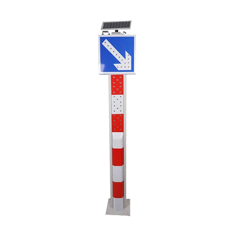 Aluminum solar led warning column Diversion guide road pile Voice prompt  ramp column