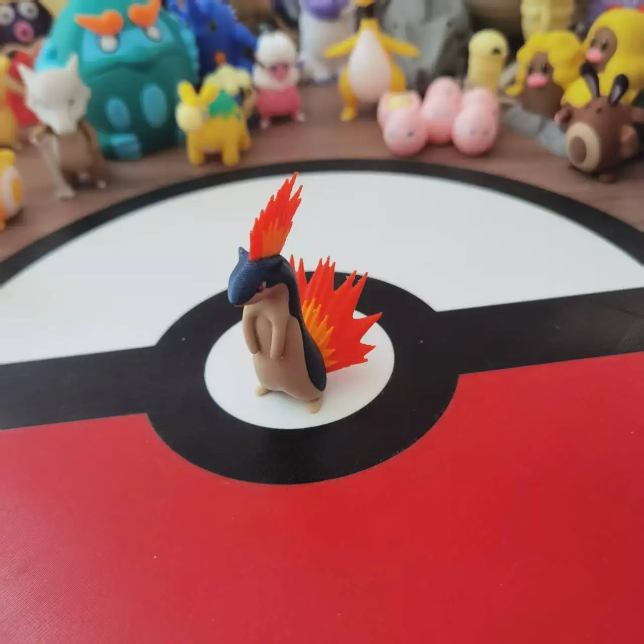 Anime Typhlosion Quilava Cyndaquil Action Figure Proportion World 1:20 Diy 3D Printing Cartoon Character Desktop Statue Gift Toy
