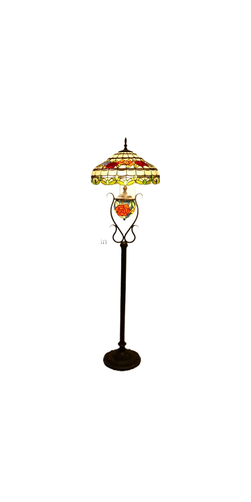 18.11 inch wide stained glass living room bedroom study hotel decorative lighting floor lamp