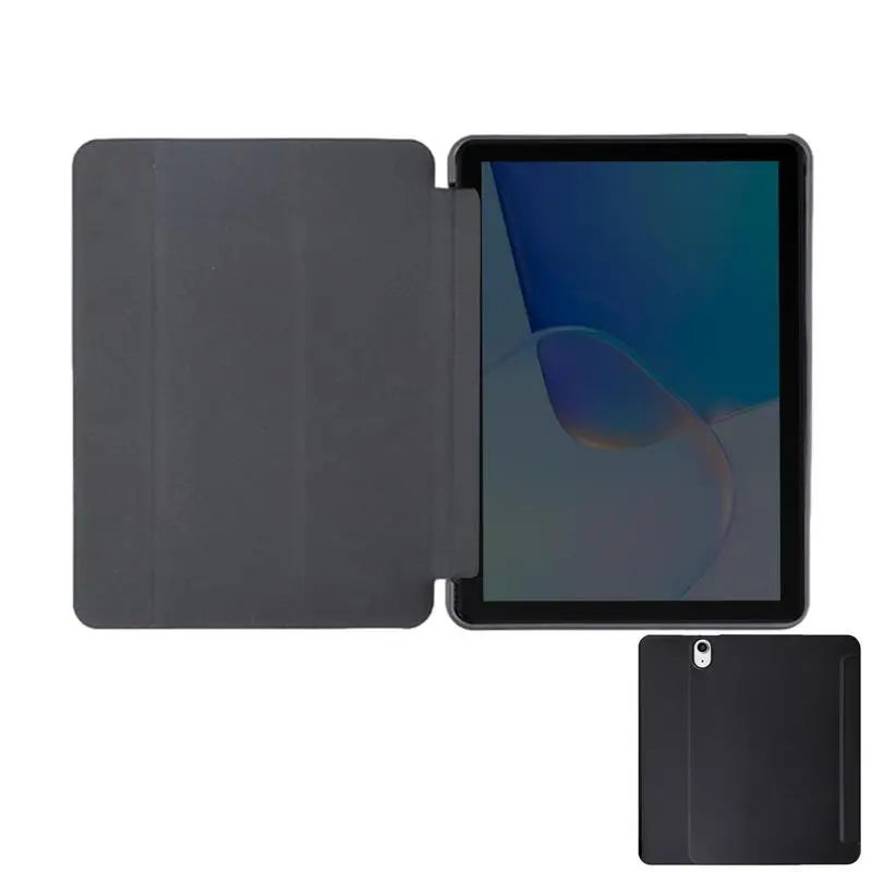Capa protetora para tablet, capa de silicone com três dobras, pele de proteção para samsung tab a8 s8/s7 t500, suprimentos para tablet para estudo e escritório