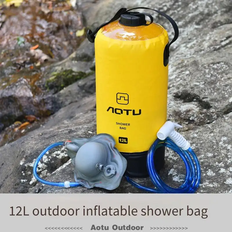 

1 шт., 12 л, уличная сумка для душа, бытовая сумка для воды, полевое устройство для купания, портативная сумка для уличного несолнечного купания летом
