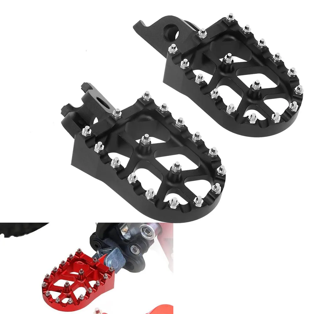 

Motorcycle Black CNC Aluminum FootRest Footpegs Foot Pegs Pedals For HONDA CR125 CR250 CRF150R CRF250R CRF250X CRF450R CRF450X