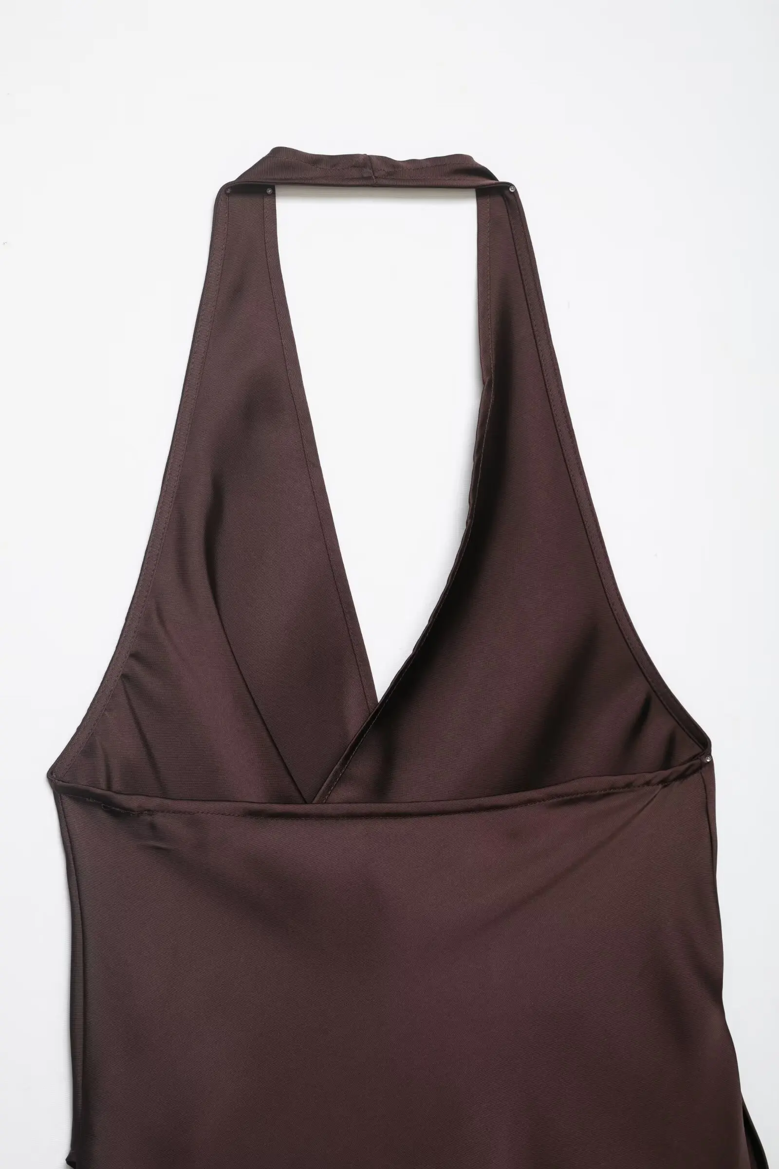 HH Damen Sommer Satin Neckholder-Top Damen Wickel-Bluse mit V-Ausschnitt und Rückenbindung Asymmetrische Bluse Niedliche Alltags- Urlaubs- und Geschäftskleidung – Detail 34