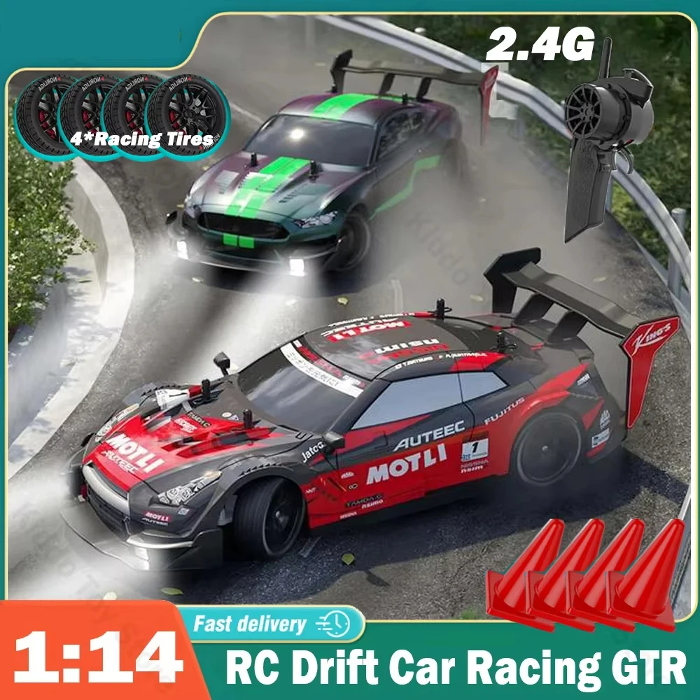 

RC Car GTR 2.4G Drift Racing Car 4WD Off-Road 1:14 Radio Remote Control Vehicle Model Electronic Hobby Toys for Kids Competition