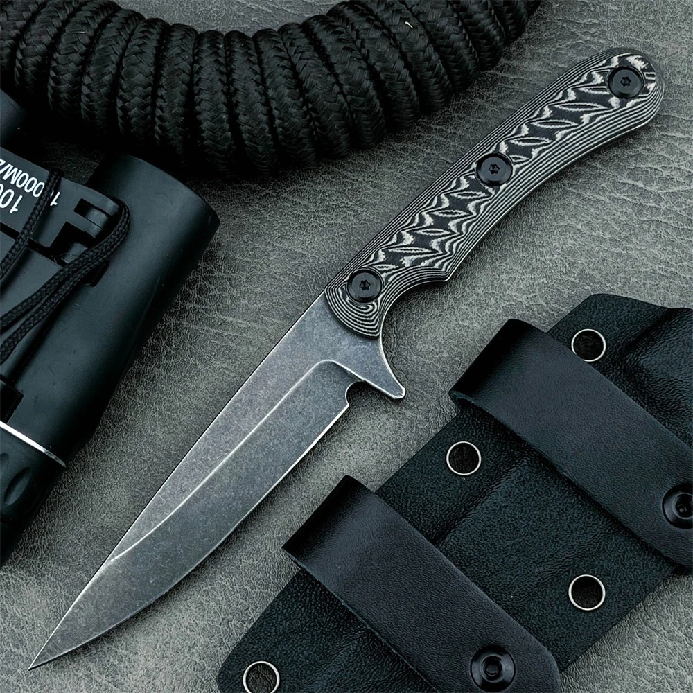 

EDC Outdoor Straight Knife 7Cr13Mov Adventure Backpacking Hunting Fishing Self Defense Portable Holiday Gifts Multi-function