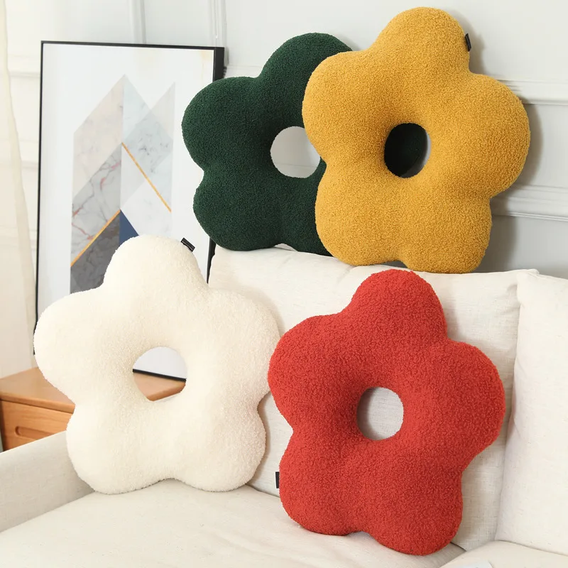 

Luxury Flower Shaped Plush Throw Pillow Baby Bed Cushion Living Room Sofa Decorative Throw Pillows Home Decor