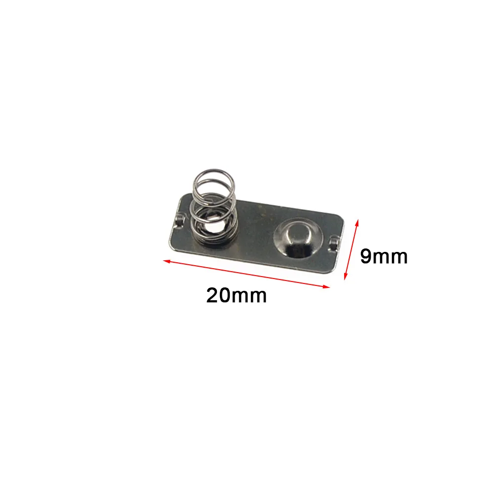 10pcs/ 20x9mm Replacement Metal Batteries Spring Contact Plate Silver For AA AAA Battery case