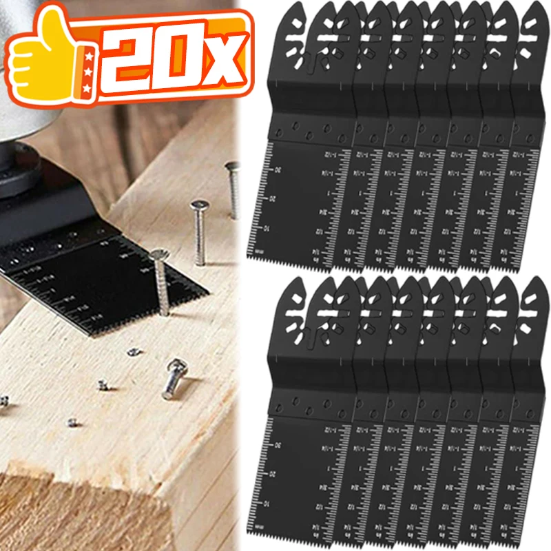 

20/1PCS Oscillating Saw Attachment Robust Multi Material Cutter Wood Metal Stone Ceramic Tile Drywall Grout Removal Concrete