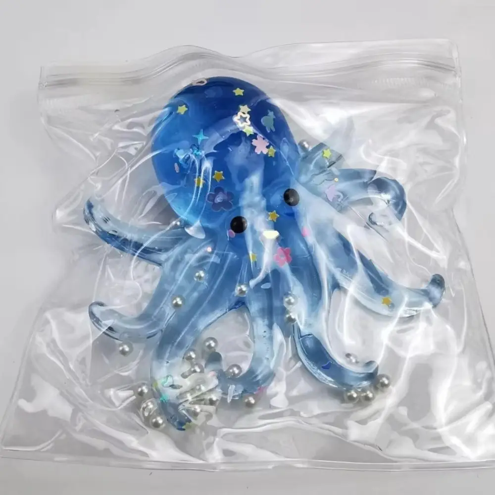 Simulation Squishy Ocean Octopus Stretched Cute Animals Sensory Fidget Ball Pinch Glitter Slow Rebound Office Workers