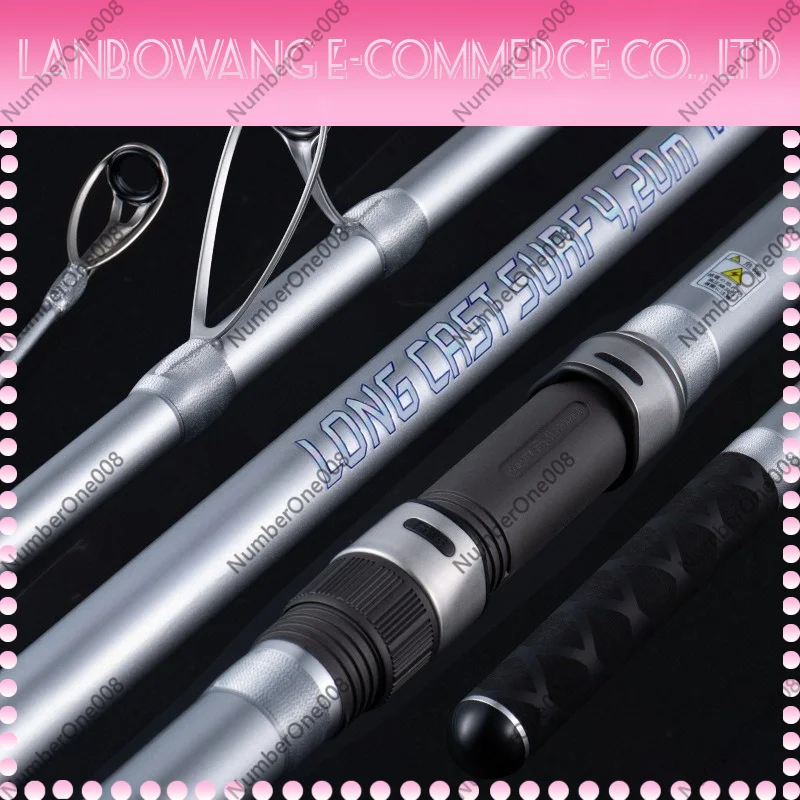4.2m Long Cast Rod 100-250g/80-150g 3-Section Shore Surf Fishing Rod High-End Guide