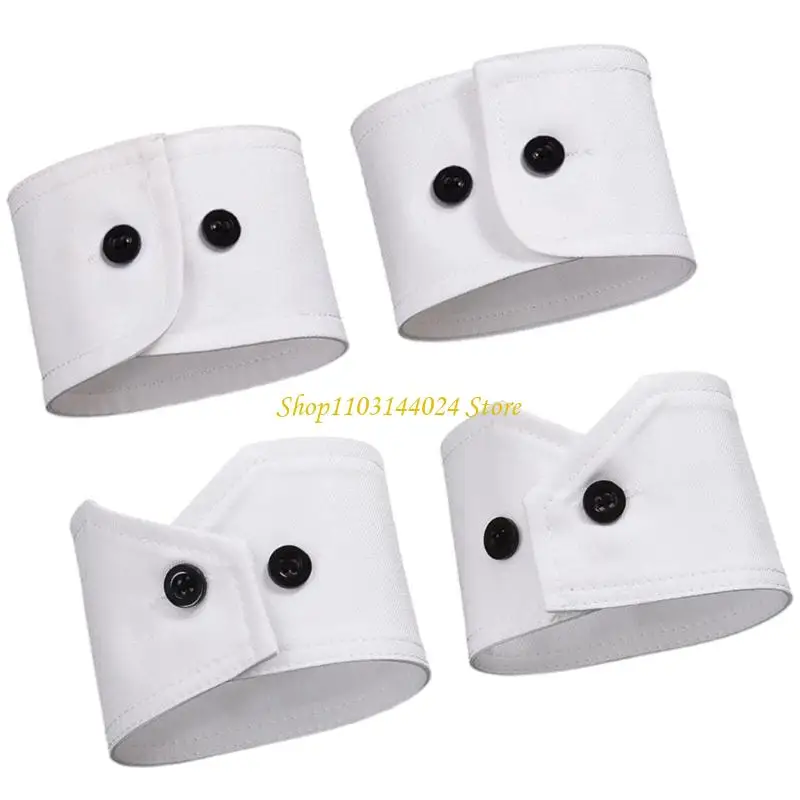 N5KE Stylish Detachable False Collar Wrist Cuffs Extender 2PCS Formal Shirt Accessory