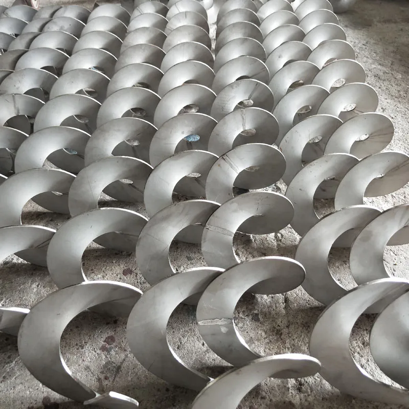 OEM Custom Carbon Steel Stainless Steel SS304/ SS316L Auger Screw Auger Flight Spiral Spiralizer Blades