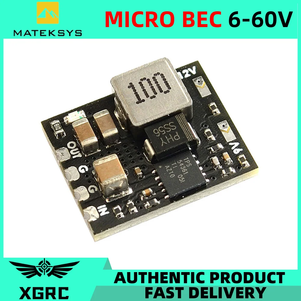 MATEK MICRO BEC 6-60V TO 5V/9V/12V-ADJ 18*15mm for RC Model Airplane Helicopter FPV Racing Drones DIY Parts