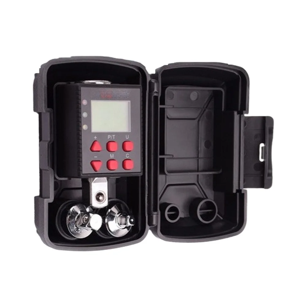 Digital Torque Wrench Adapter 1/2 Inch With 1/4 3/8 Socket ±2% Accuracy 200-340Nm LCD Display For Power Tools Measurement Set