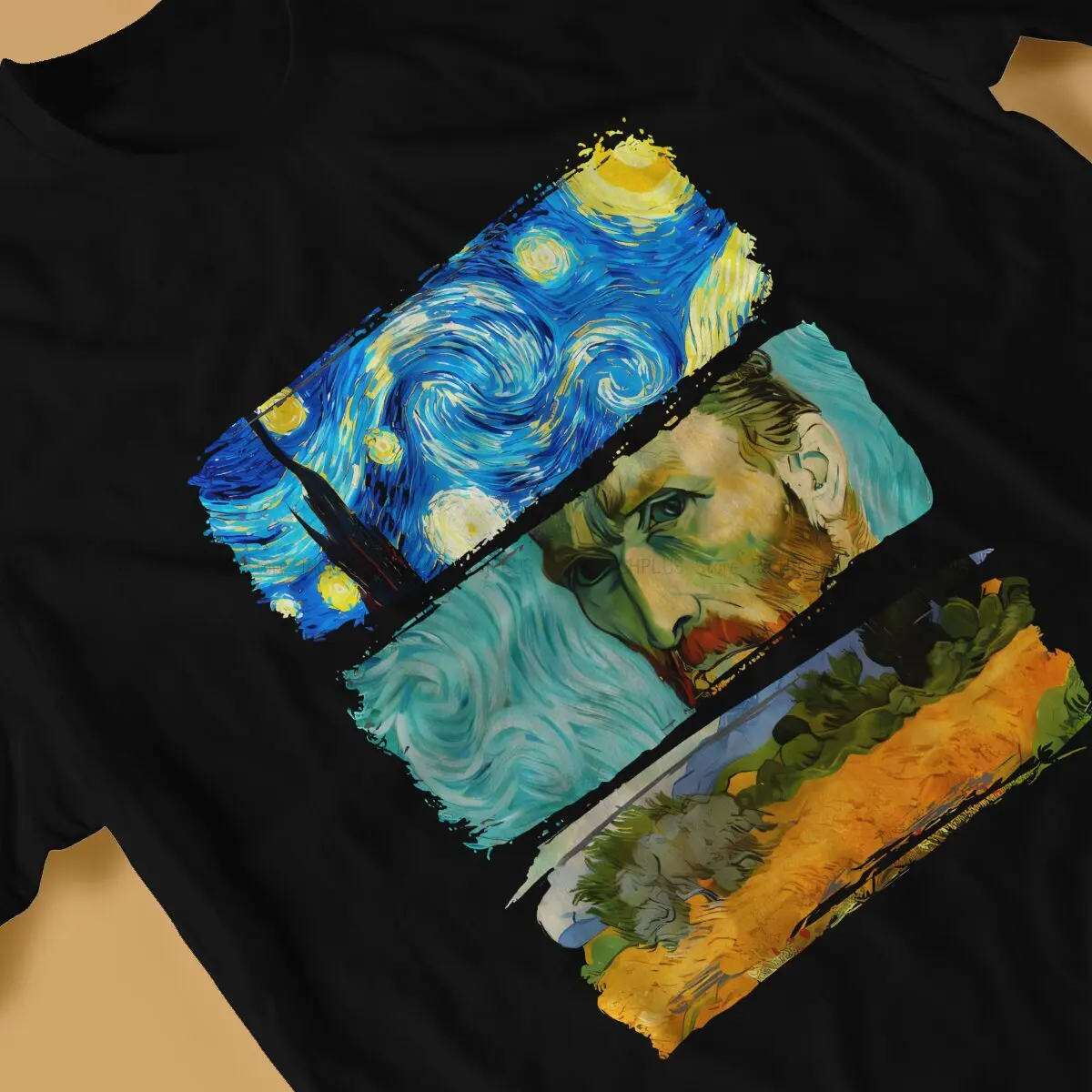 Van Gogh Art Newest TShirt for Men Art and Culture Round Neck Polyester T Shirt Personalize Gift Clothes Streetwear