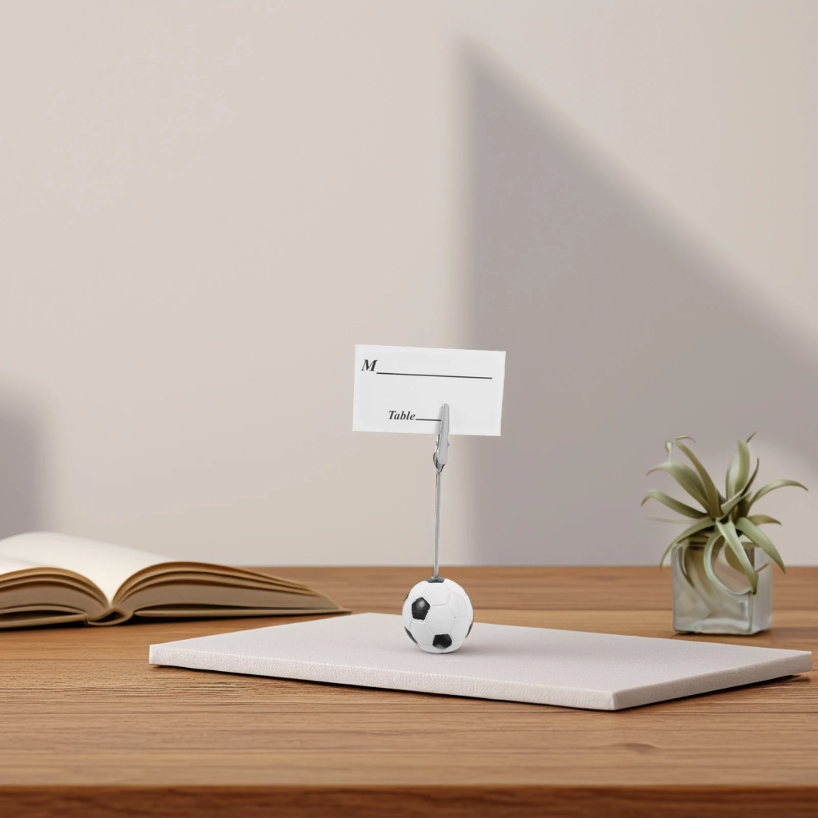 

3 Pcs Ball Memo Folder Card Holders Clips Stand Business Desktop Photo Note Bracket
