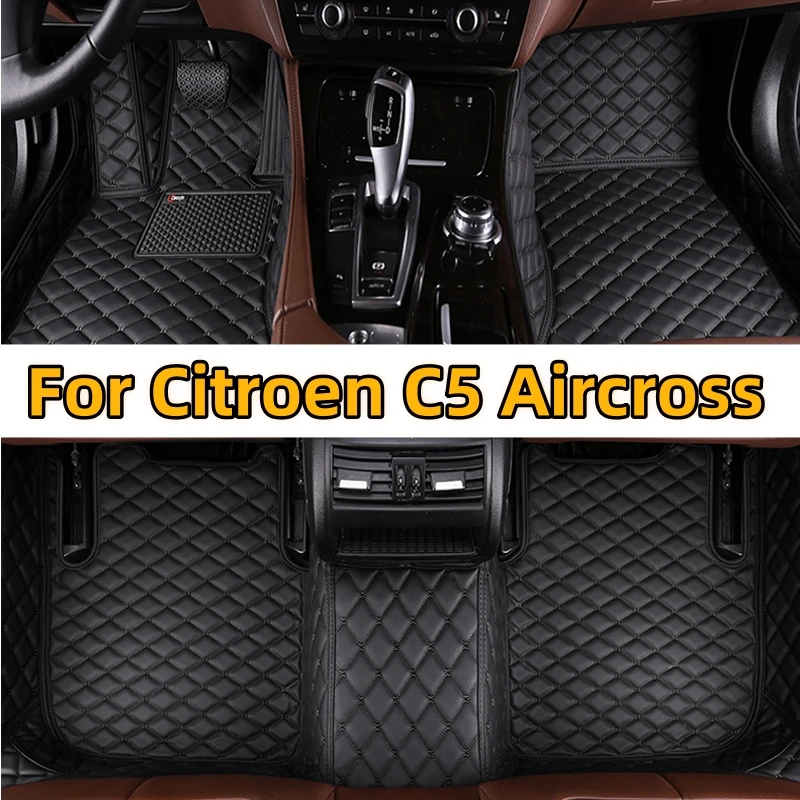 

Car Floor Mats for Citroen C5 Aircross 2018~2022 Leather Mat Durable Pad Auto Rugs Carpets Interior Parts Car Accessories 2019