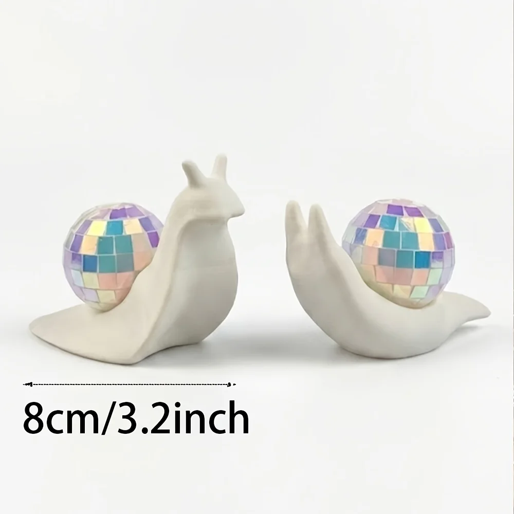 2Pcs Snail Disco Ball Sunshine Catcher Indoor Window Light Spot Refractor Creative Desktop Ornaments Home Decoration