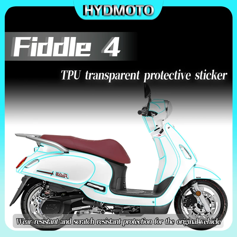 

For SYM Fiddle4 FIDDLE 4 invisible car clothing film transparent protective film stickers modification motorcycle accessories