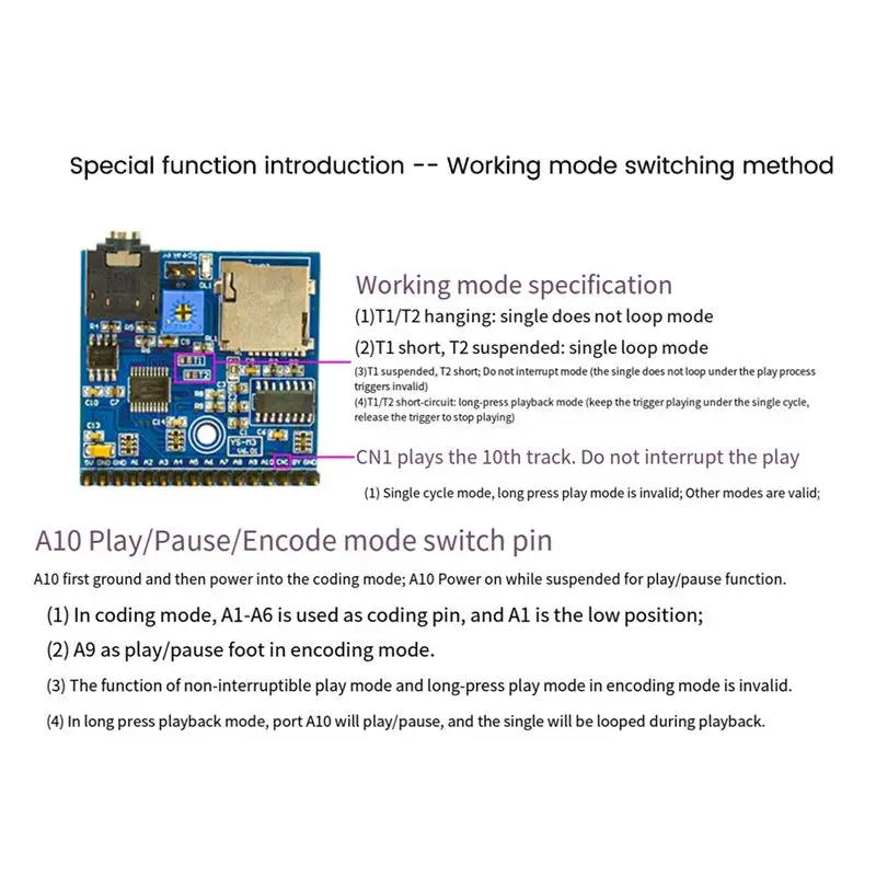 B27B Voice Play Module For Arduino MP3 Prompt Trigger Broadcast MP3 Voice Module 1 Pieces