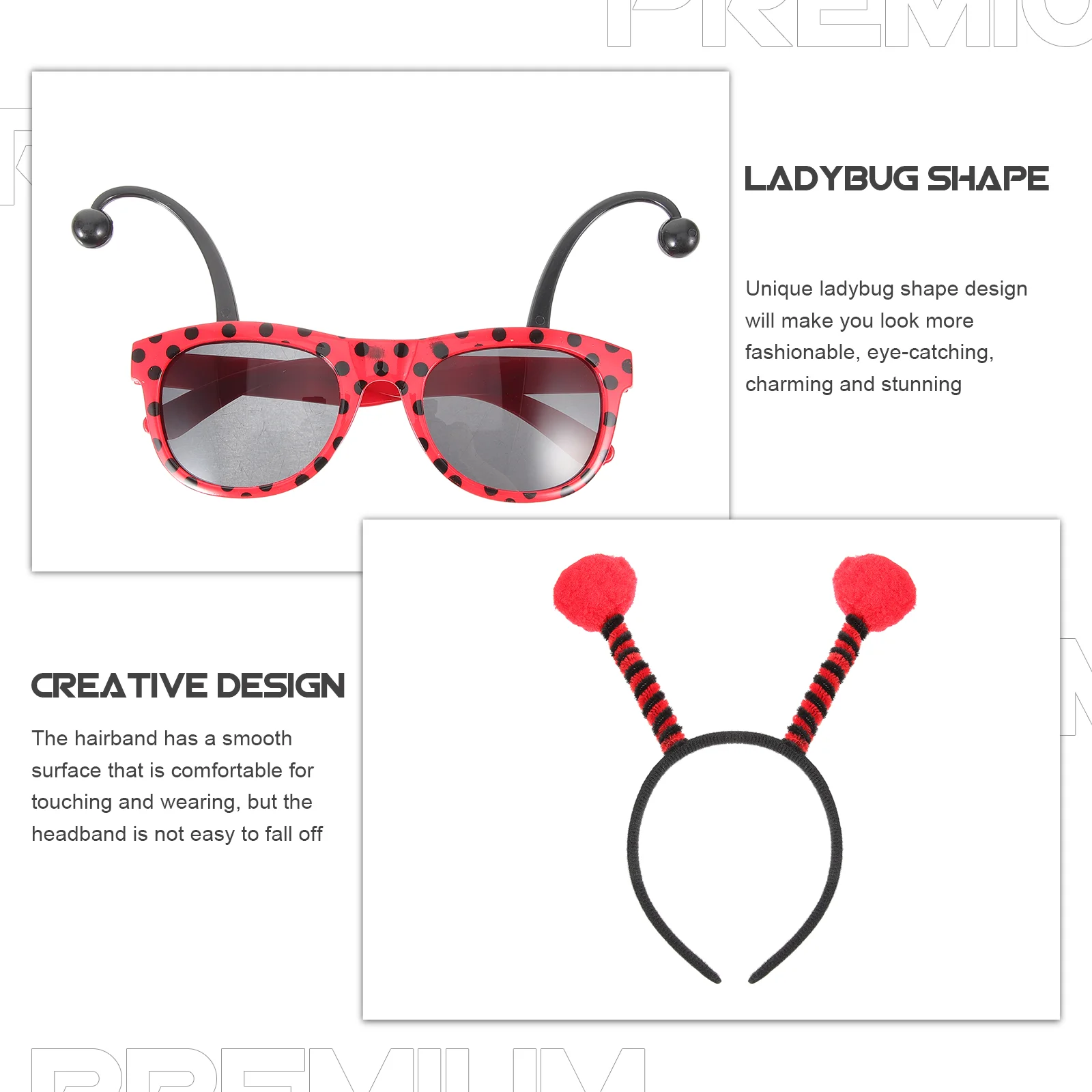 Party Props Men Sunglasses Easter Ladybug Ears Headbands Animal Headdress Lovely Girls Hair Hoops Plastic Man Hairband