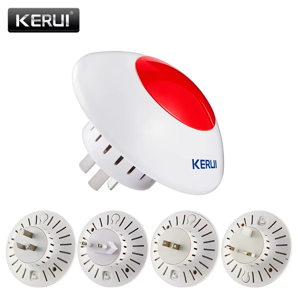 KERUI J009 110db إنذار صفارة الإنذار اللاسلكية فلاش LED ضوء إحترافي صفارة الإنذار العمل ل GSM PSTN أمن الوطن صوت نظام إنذار ضد السرقة