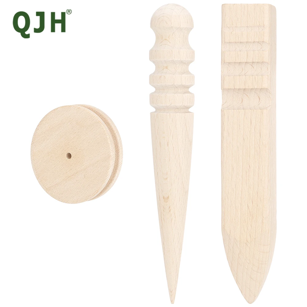 DIY Leather Craft Edge Polishing Tool Wood Edge Burnisher Slicker Rod Manual Leather Edge Gloss Grinding Molding Making Tool
