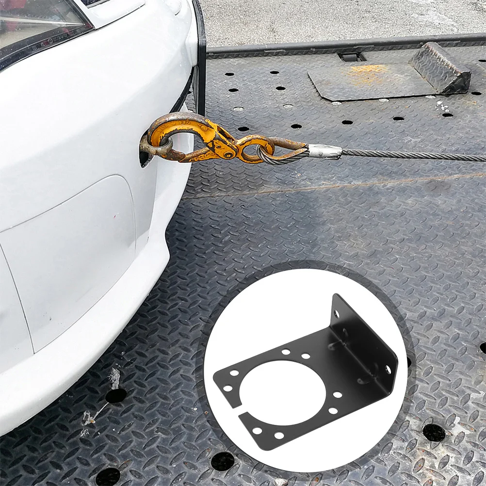 

2Pcs Trailer Wiring Connector Mounting Bracket Heavy Duty Iron 7 Way Trailer Connector Bracket Vehicle Wiring Harness