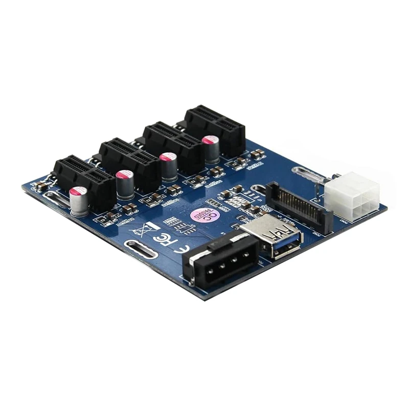 1 Drag 4 Adapter Extension Cable One Drag Four Adapter Card PCI-E To Four PCIE Multi-Functional Expansion Card Accessories