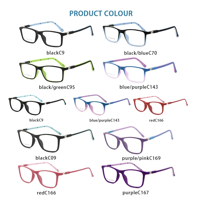 O-Q CLUB Kids Square Glasses Frame Myopia Optical Eyeglasses Boys Girls Spectacles TR90 Ultralight Glasses lenses for children