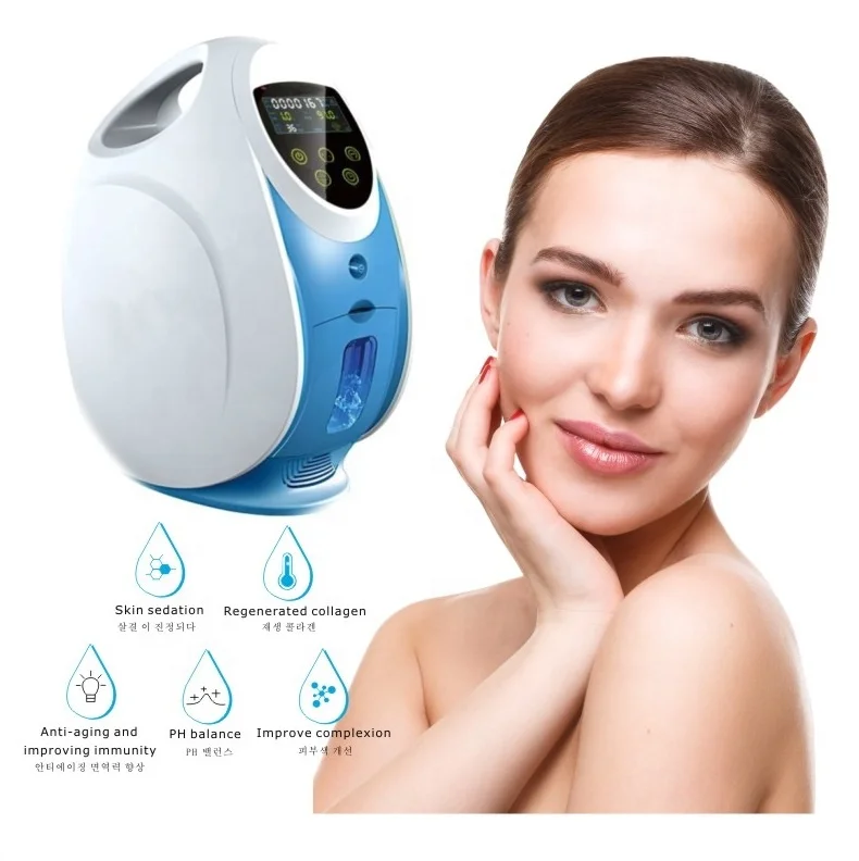 Portable Anion Oxigen Facial Machine Hydra Oxgen Jet Peel Dome Masks Oxygen Facial Machine For Skin Rejuvenation