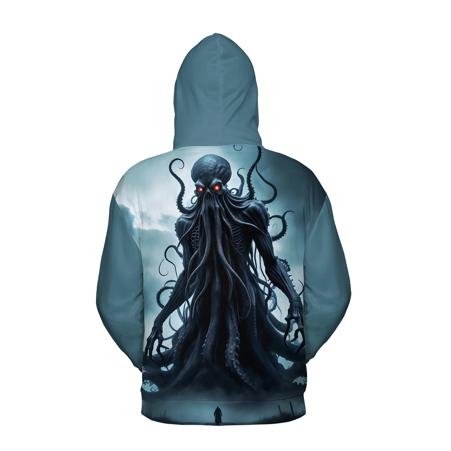 Jumeast God Cthulhu 3D Prinetd Men Zipper Hoodies Dark Academia Horror Women Hooded Sweatshirts Gothic Clothing Halloween Coats