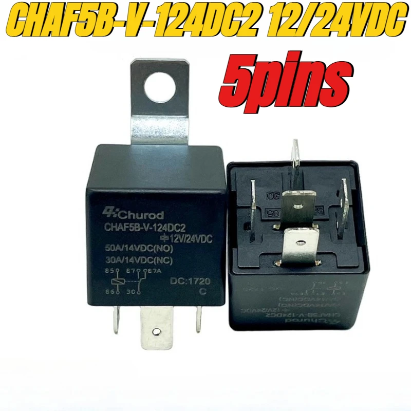 （Brand New Original）1pcs/lot 100% original genuine relay:CHAF5B-V-124DC2 12/24VDC 5pins 50A