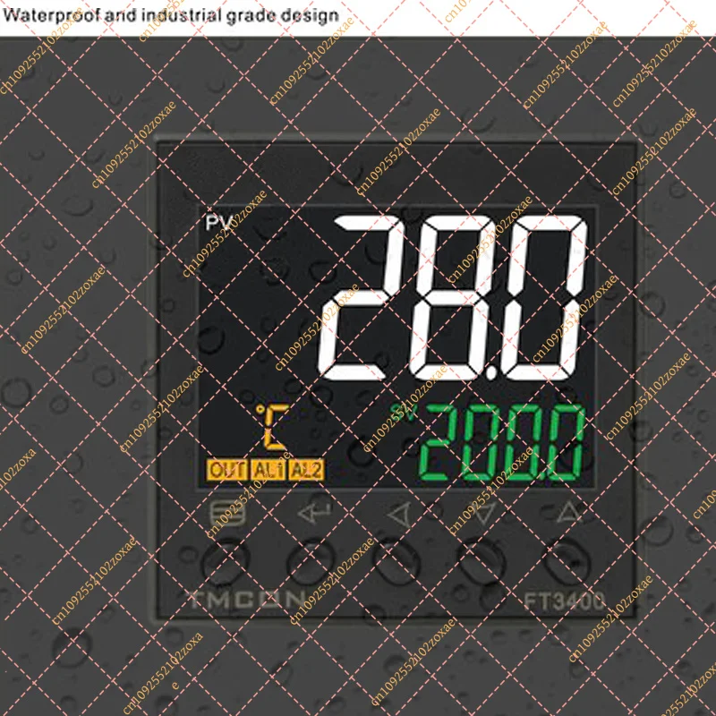 FT3415 LCD Intelligent Pid Temperature Control Meter E5CC Temperature Controller with RS485 Communication 4-20mA Analog