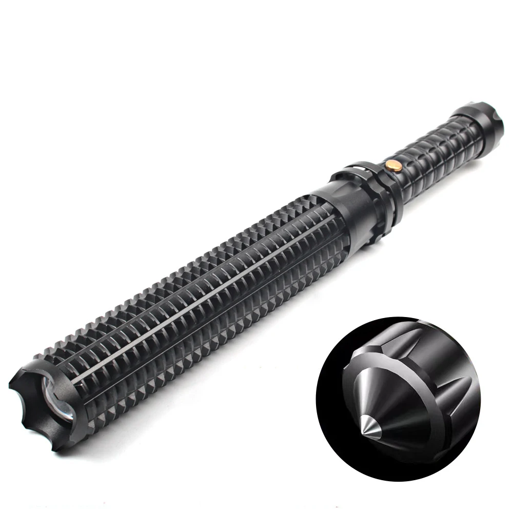 

Wolfsbane Strong Light Tactical Flashlight Self Defense Patrol Broken Window Baseball Bat LED Torch Outdoor Emergency Lantern