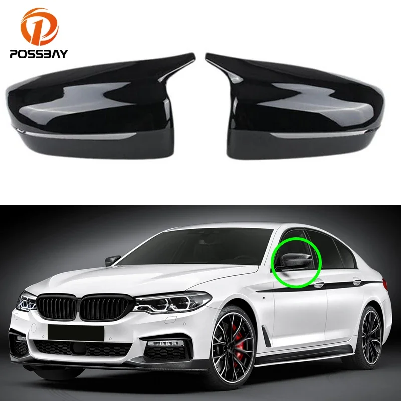 

1 Pair Car Rearview Mirror Cover Door Side Mirror Shells Rear View Cap For BMW 3 5 Series G20 G30 G31 G38 2017-2019 2020 2021