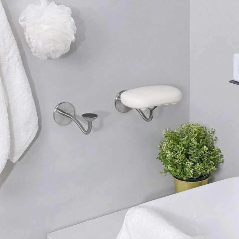 

652F Stainless Steel Soap Dish Draining Soap Stand Wall Mount Bar Soap Holder Hanger for Home Dorms and Hotel Use
