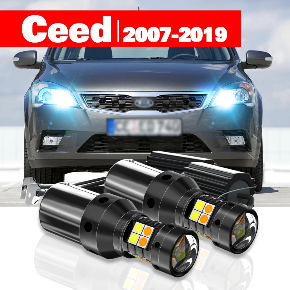 Für Kia Ceed 2007-2019 2 Stück LED Dual-Mode Blinker+Tagfahrlicht DRL 2010 2011 2012 2013 2014 2015 2016 Zubehör