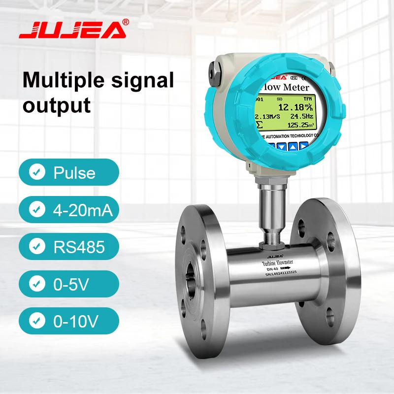 4-20mA Water Oil Water Fuel  Flow Meter 304SS Liquid Turbine 1/2'' G Thread Flow Meter Turbine Flow Sensors