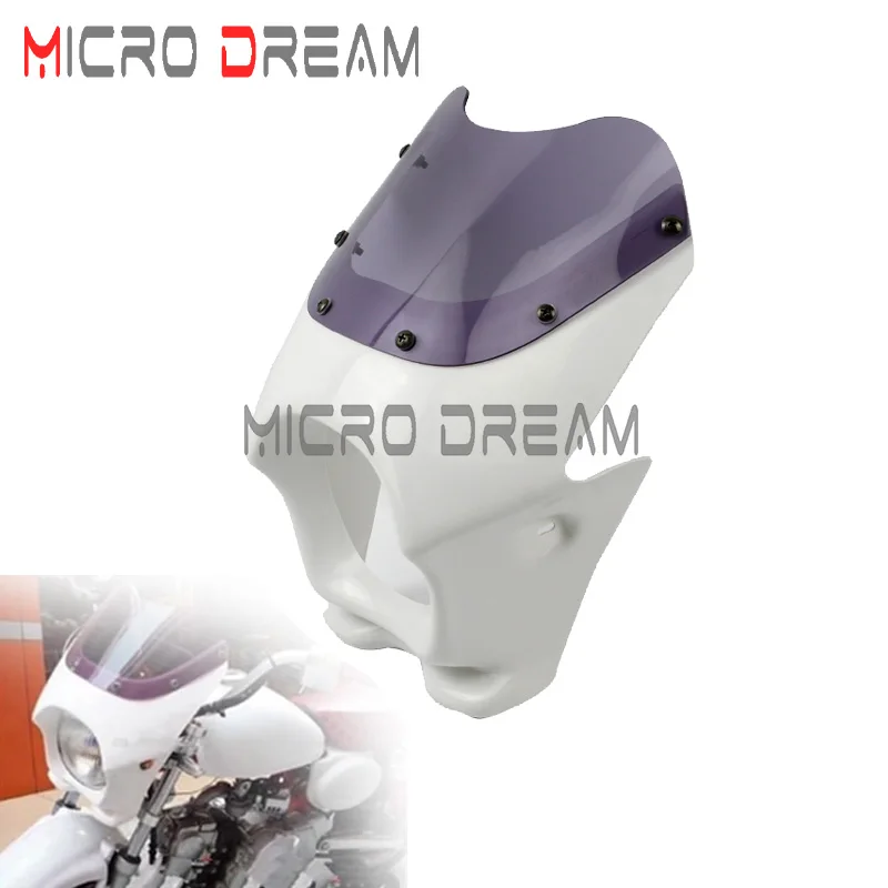 White Motorcycle ABS Headlight Fairing Cover for Yamaha Honda Suzuki YD50 TZR50 TZM50 YB50 TW200 GS50 AR80 AR125 FTR223 FTR250