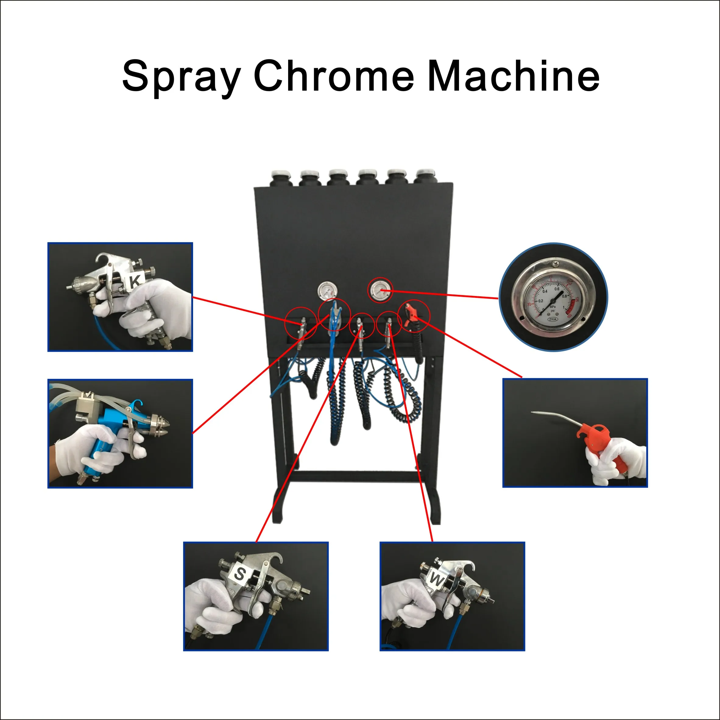 Chrome paint plating system machine with coating paint spray  TCS-CPSM106