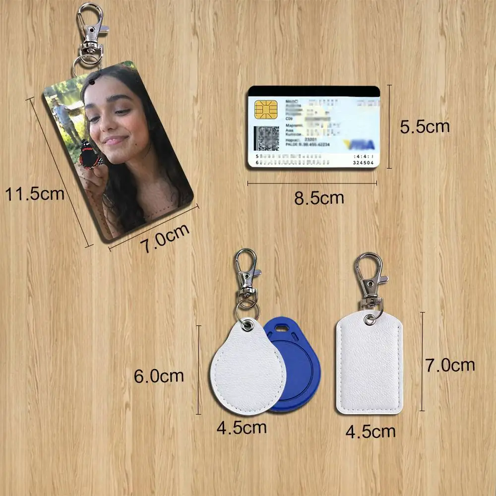 Sunrise on the Reaping Lucy Gray Baird Leather Keychain Badge Holder with Lanyard - ID/Access Card Holder, Key Ring Accessory