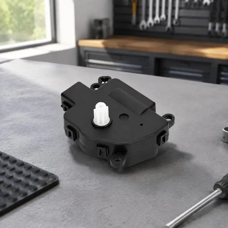 M76E Cabin Temperature and Air-Distribution Mode Actuator for F150 Vehicle HVAC Door Control, with ABS Housing, Circular-Hole