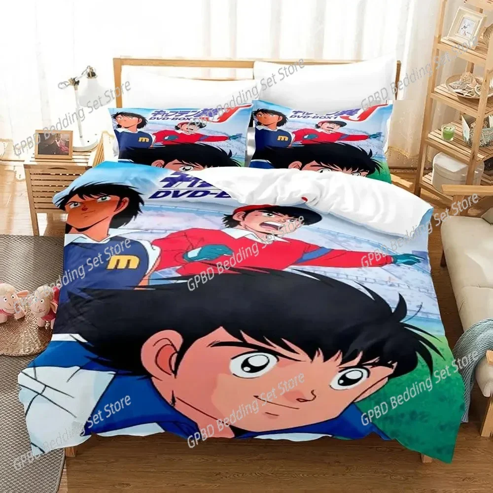 

Anime Football Boy Captain Tsubasa Comfortable Duvet Quilt Cover Pillowcase Bedding Set Children Bedroom Decoration Home Textile