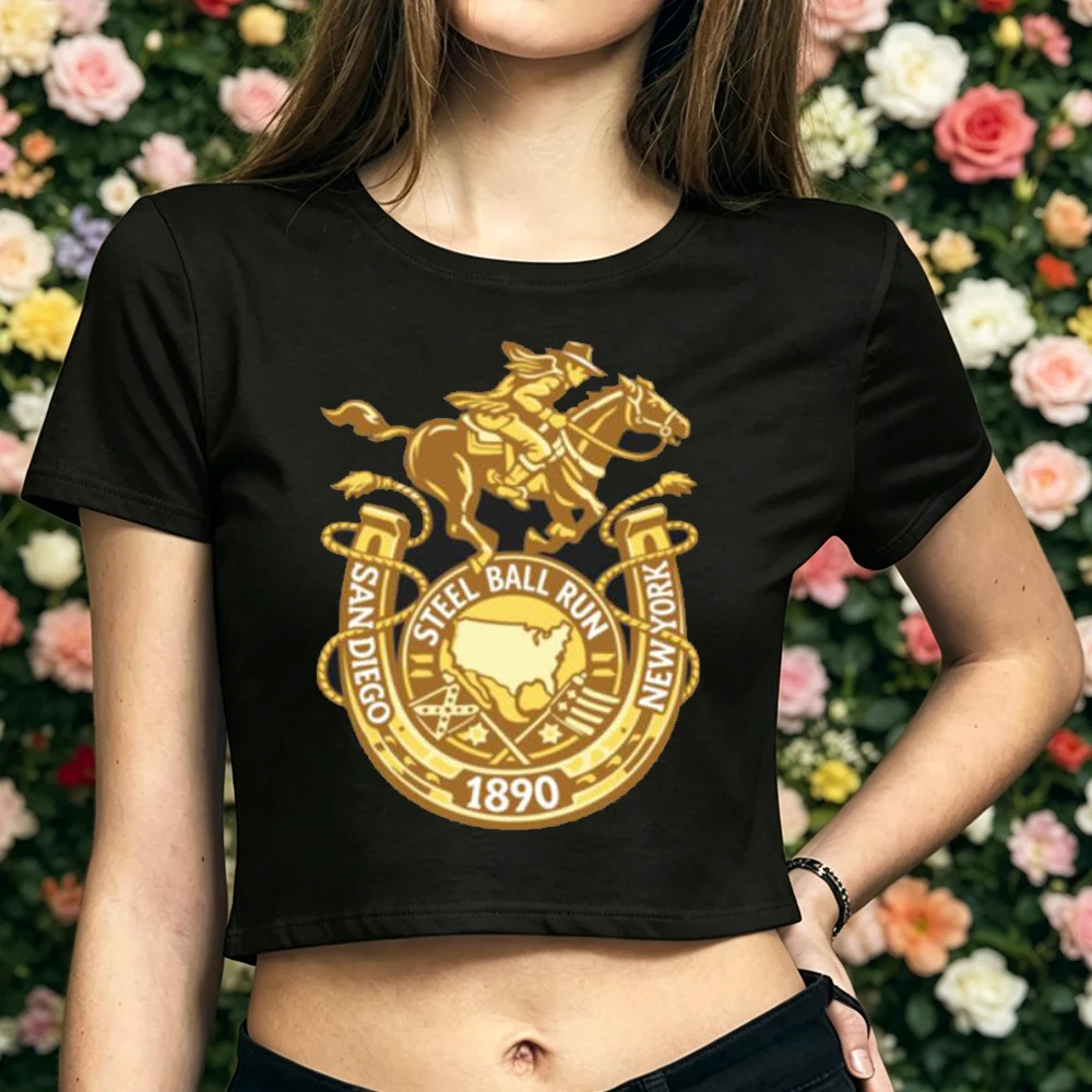 Jojo crop top women jojifuku japan funny alternative  tshirt party grunge korean fashion baddie graphic