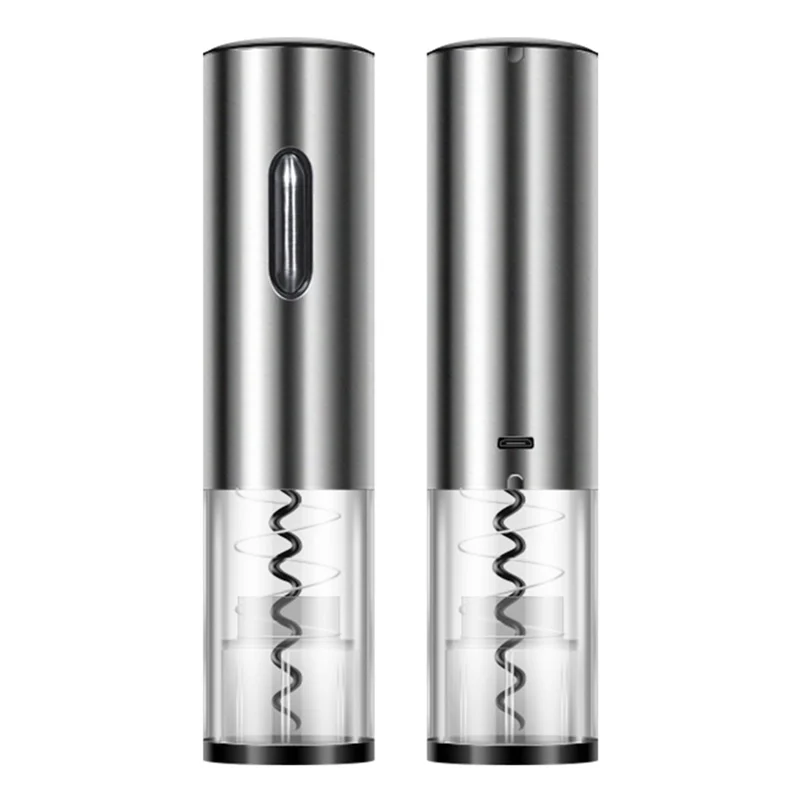 HIWS 4-In-1 Wine Bottles Opener Electric Wine Opener Rechargeable Corkscrew with Foil Cutter Vacuum Stopper and Wine Pourer