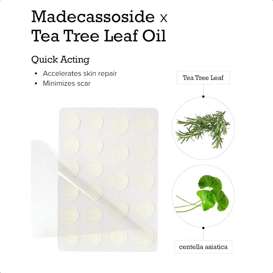 얼굴용 여드름 패치 2팩 총 220개 도트와 2가지 종류의 팝퍼 도구 포함