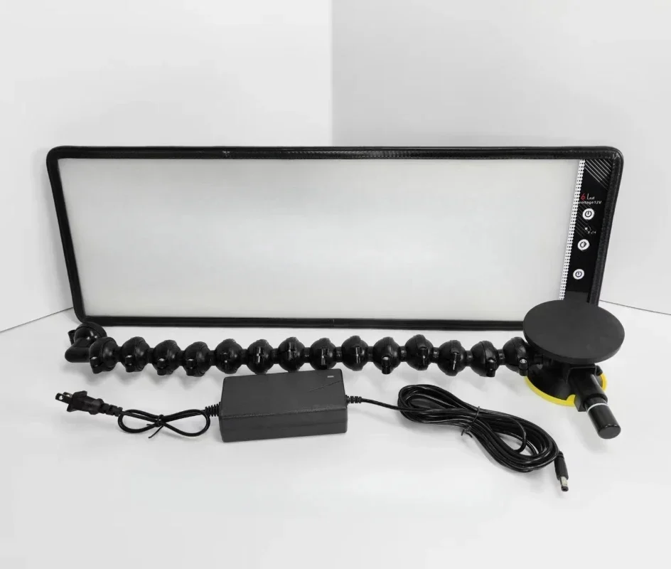 220V Dent Repair Lamp 6 Lamp Led Stripe Line Board Paintless Dent Removal Repair Tool With Ajustment Holder  Infinite Dimming