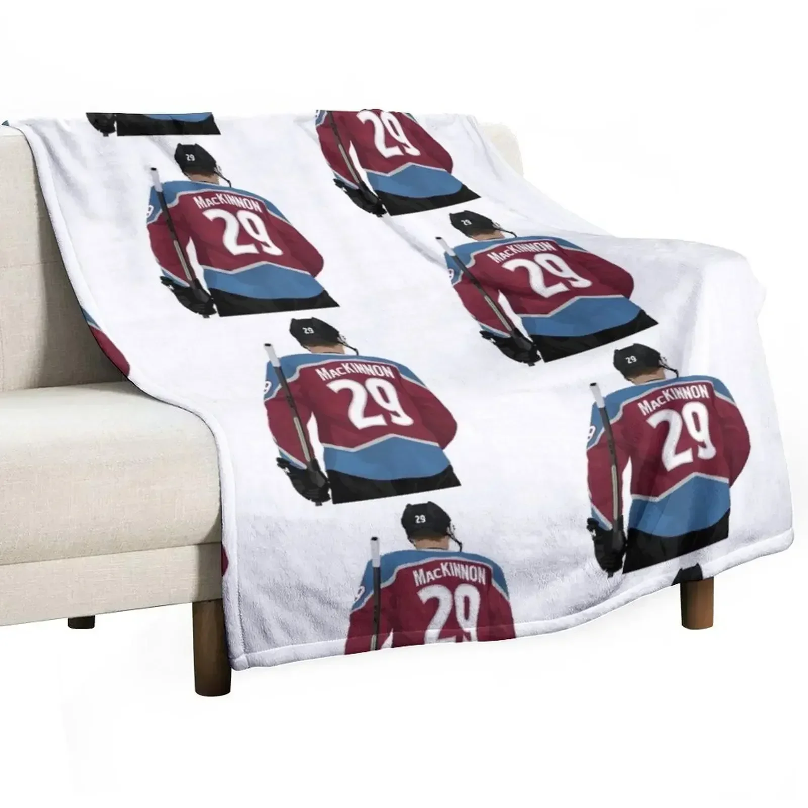 

Nathan MacKinnon 29 Throw Blanket Travel Quilt Warm Flannel Fabric Blankets